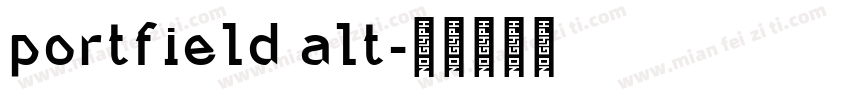 portfield alt字体转换